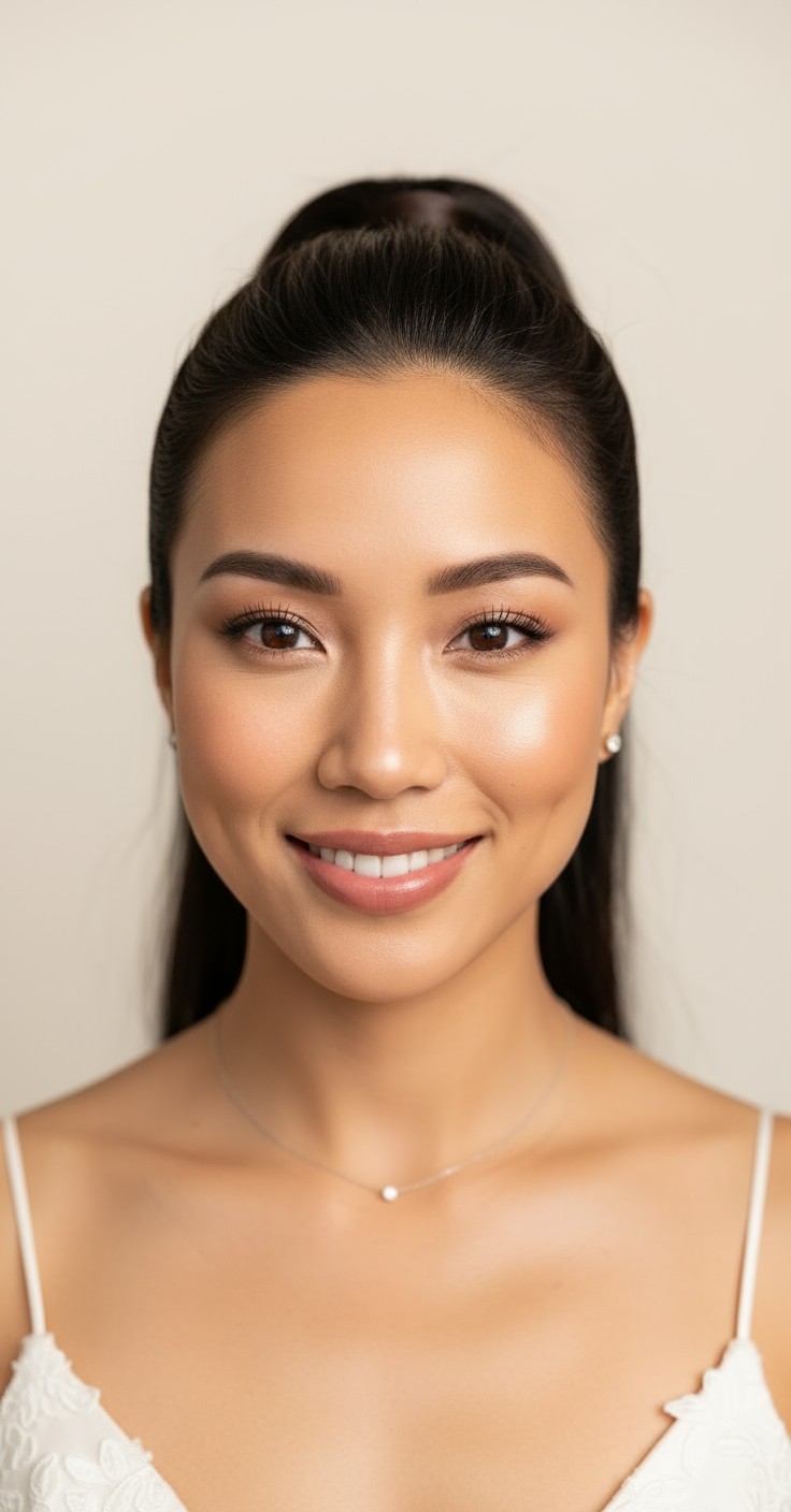 After High Ponytail Hairstyle For Wedding